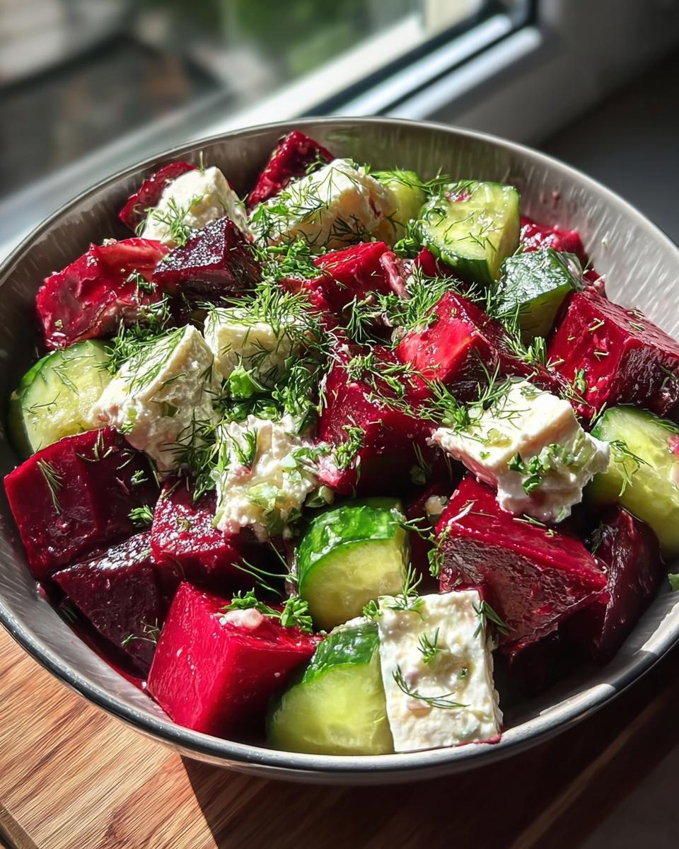 Rote Bete Feta Gurken Salat