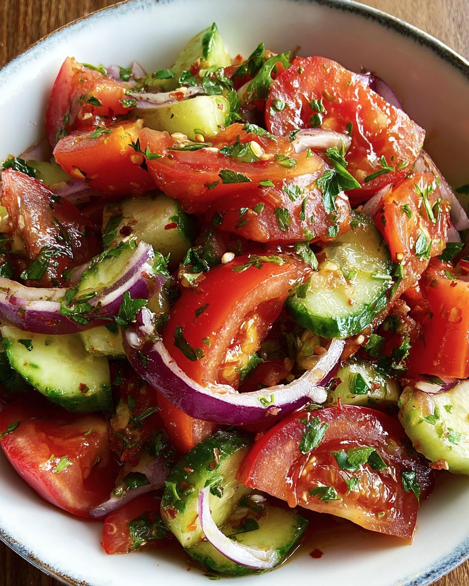 Rustic Tomato and Cucumber Salad
