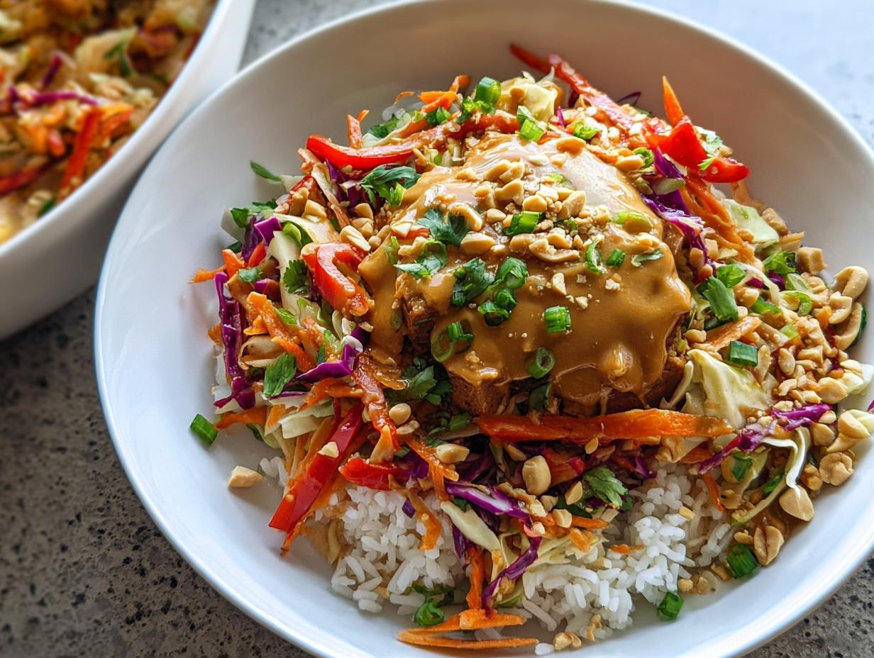 Shredded Tofu Peanut Bowls - detail 1