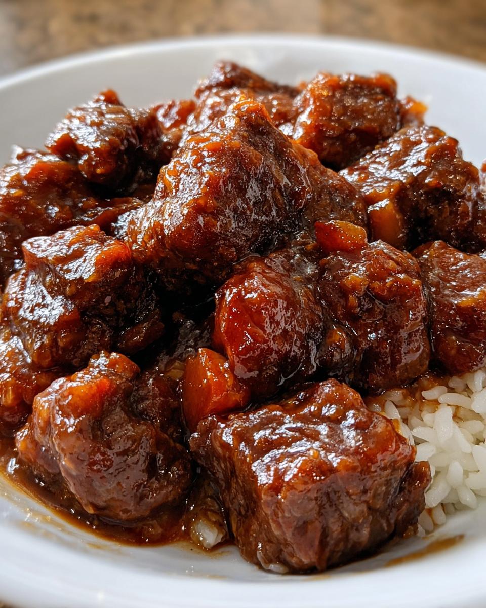 Slow Cooker 3-Ingredient Amish Sweet and Sour Beef