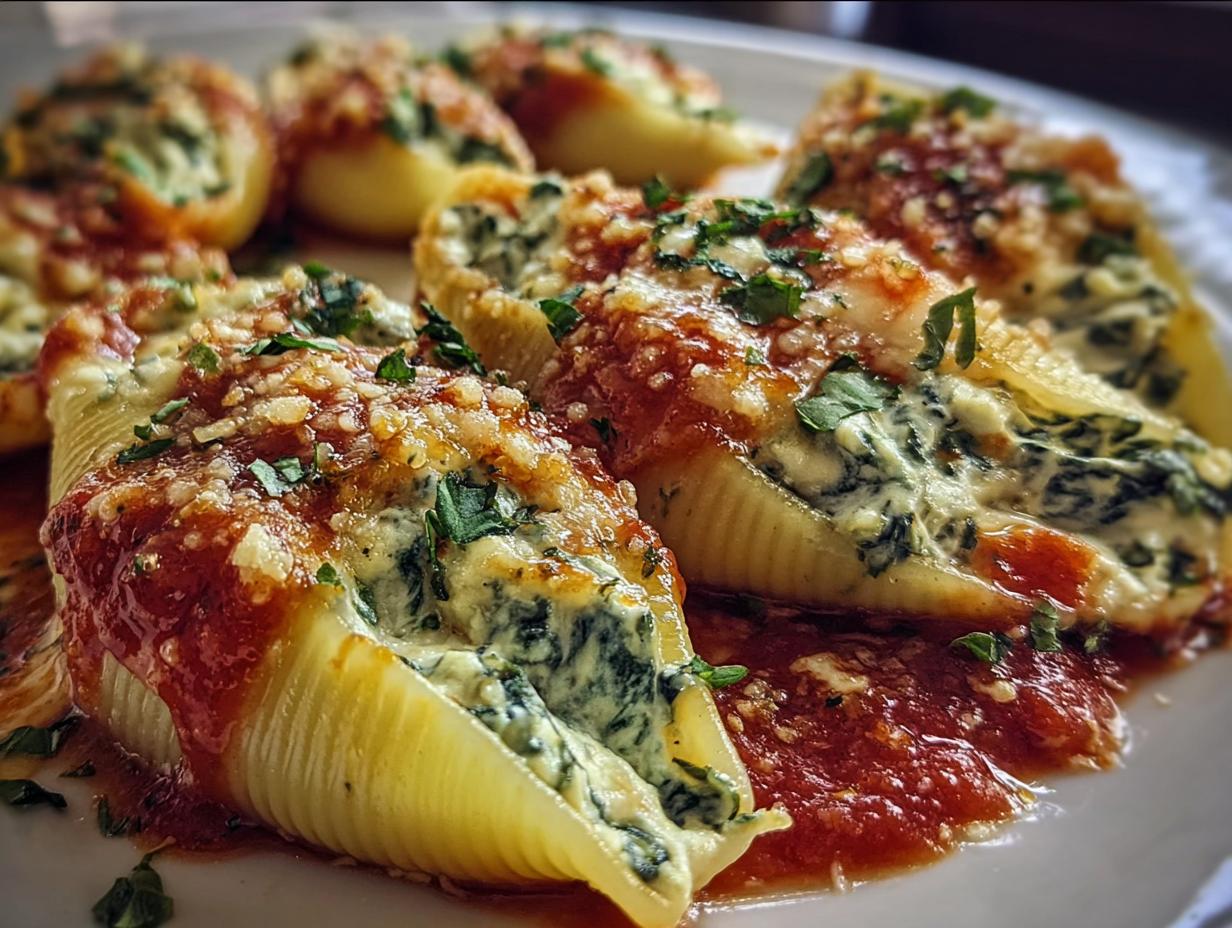 Spinach and Ricotta Stuffed Shells - detail 1