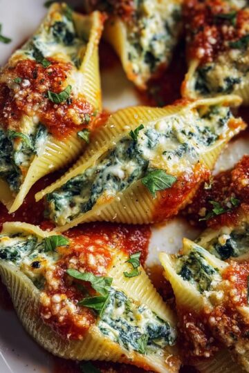 Spinach and Ricotta Stuffed Shells