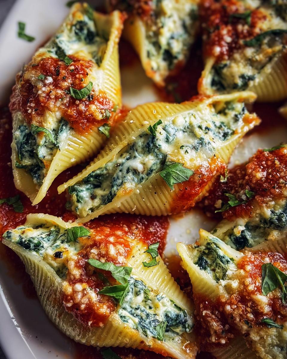 Spinach and Ricotta Stuffed Shells