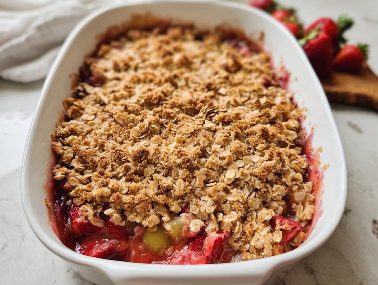 Strawberry Rhubarb Crisp - detail 1