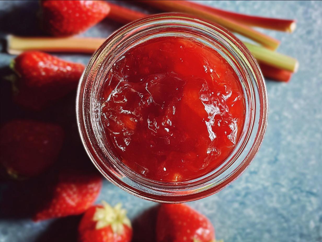 Strawberry Rhubarb Jam - detail 1