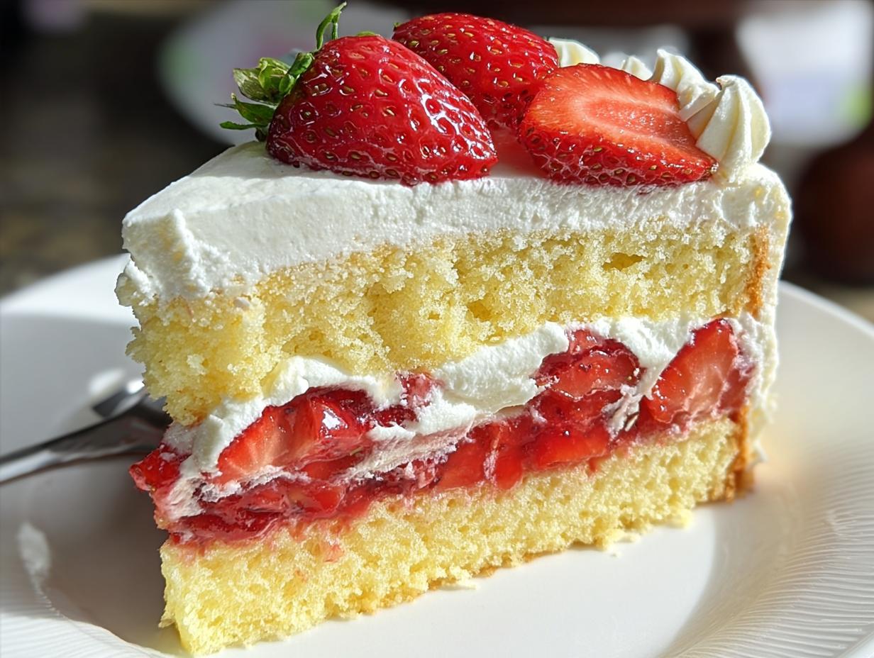 Strawberry Sponge Cake - detail 1
