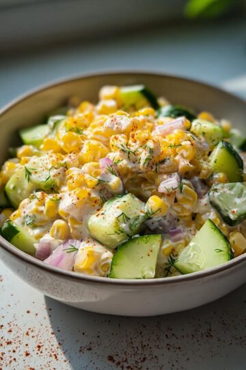 Street Corn Meets Creamy Cucumber in the Perfect Salad