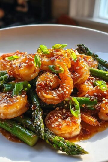 Sweet Chili Shrimp with Asparagus in Just 20 Minutes