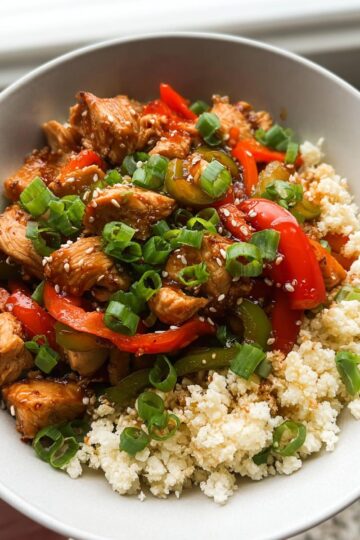Teriyaki Chicken and Cauliflower Rice Stir-Fry