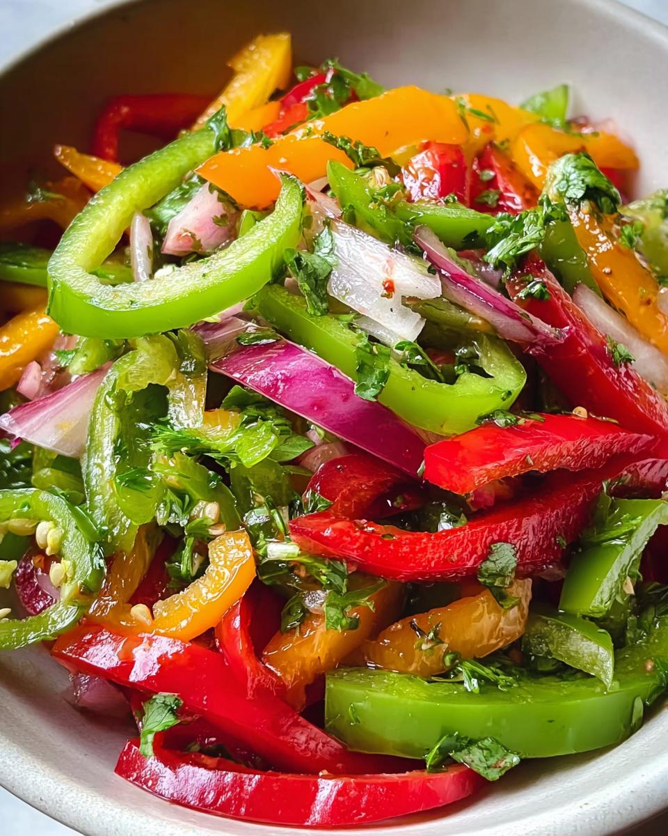 Tricolor Bell Pepper Salad - detail 1