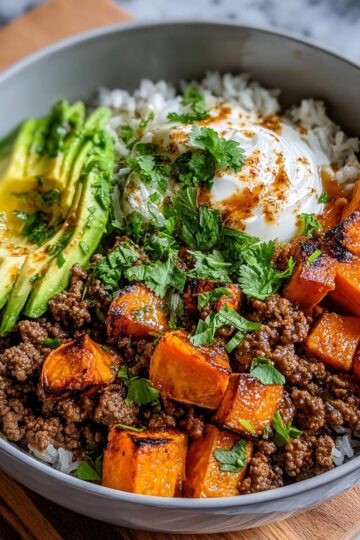 Viral Ground Beef Hot Honey Bowl