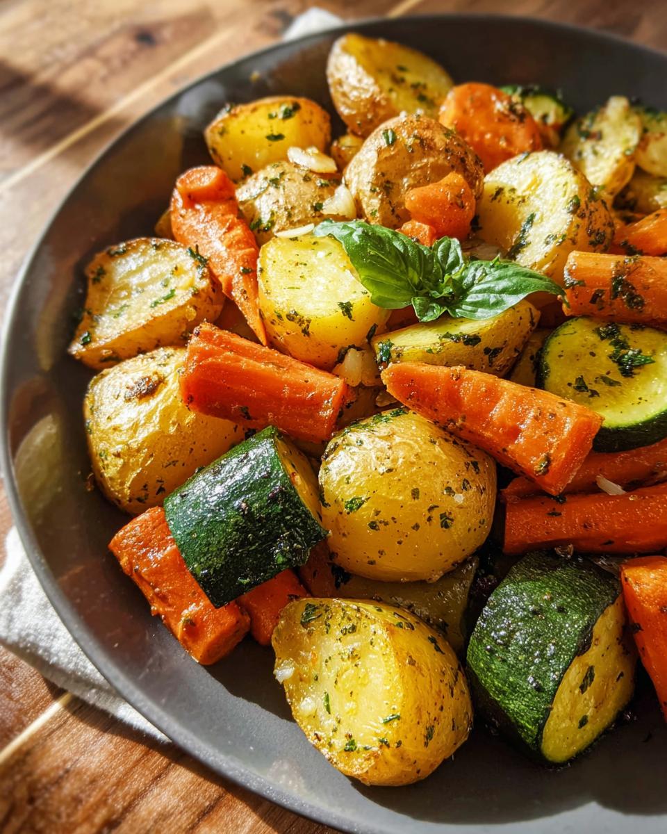 garlic herb roasted vegetables - detail 1