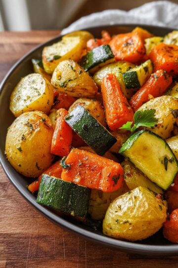 garlic herb roasted vegetables