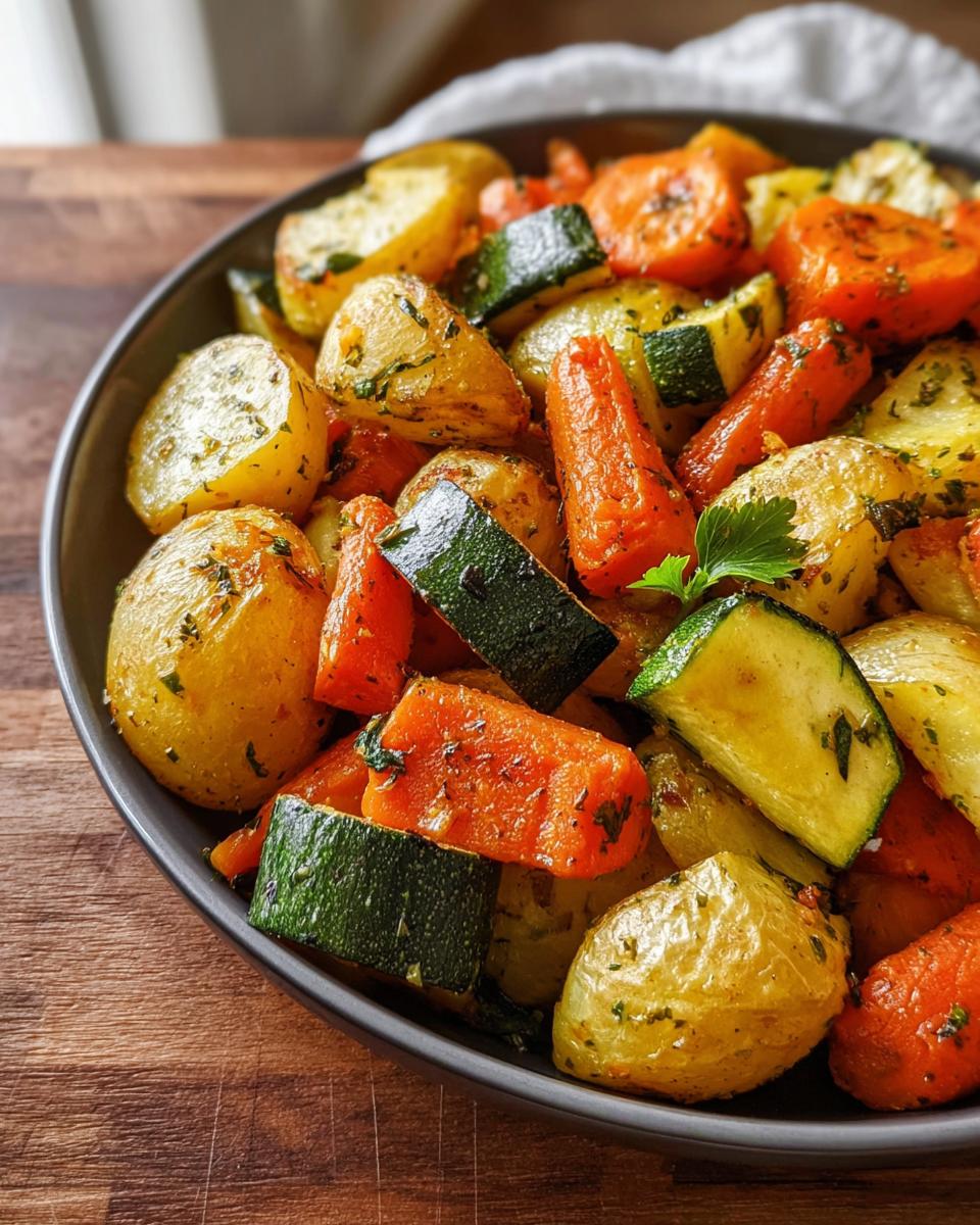 garlic herb roasted vegetables