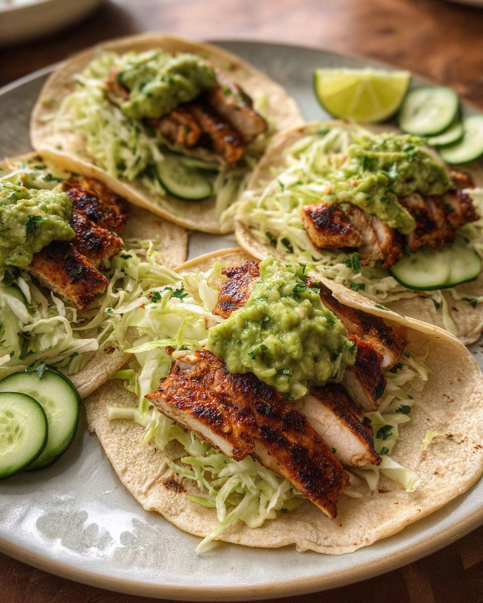 juicy Grilled Chicken Tacos with Lime and Avocado